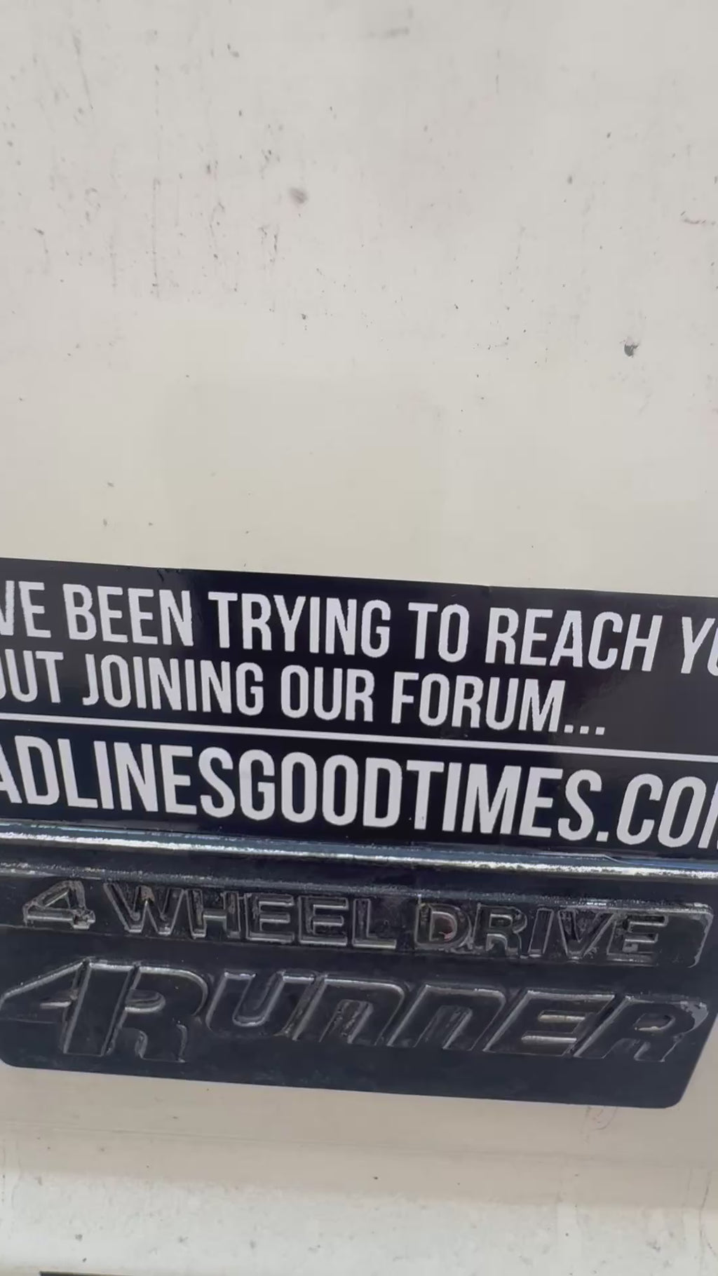 We’ve been trying to reach you… sticker