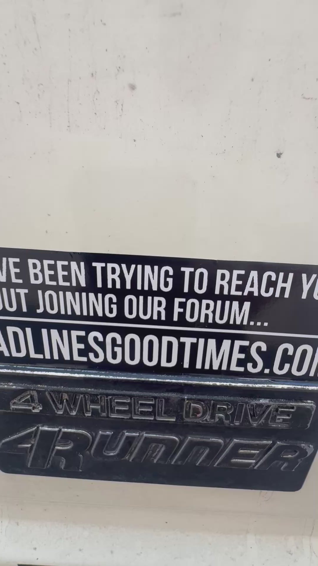 We’ve been trying to reach you… sticker